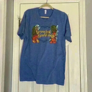 Bella canvas “growing gardener” royal blue tee size large